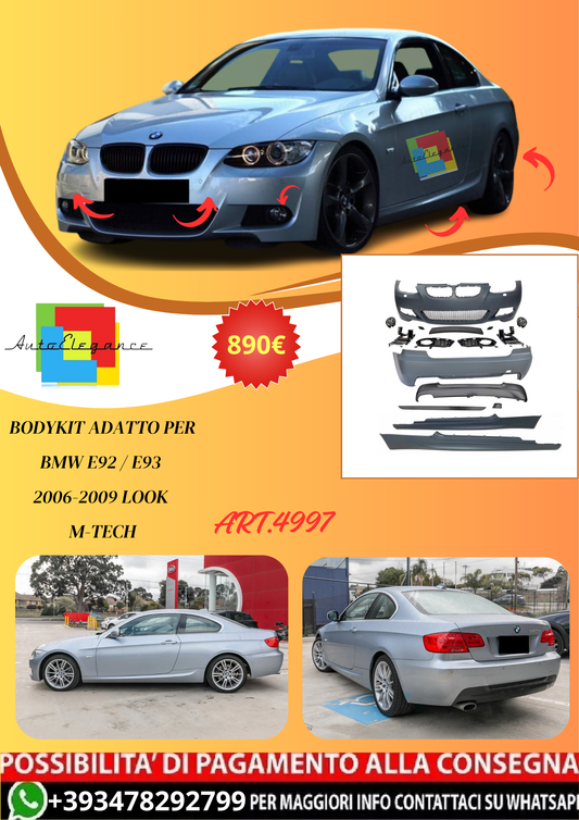 💫ART.4997 Bodykit adatto per BMW E92 / E93 2006-2009 Look M-Tech💫