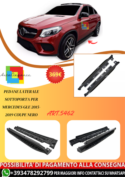 💫ART.5462 Pedane Laterale Sottoporta per Mercedes GLE 2015-2019 Coupe Nero💫