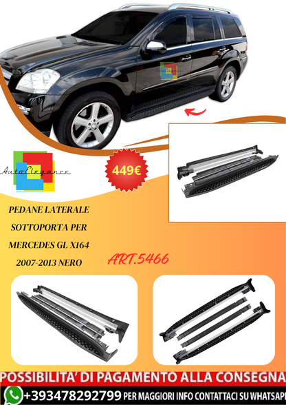 💫ART.5466 Pedane Laterale Sottoporta per Mercedes GL X164 2007-2013 Nero💫