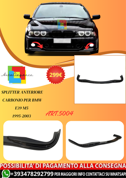 💫ART.5004 Splitter Anteriore Carbonio per BMW E39 M5 1995-2003💫