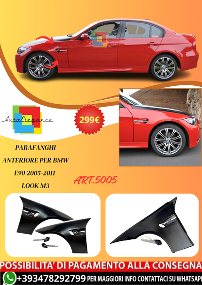 💫ART.5005 Parafanghi Anteriore per BMW E90 2005-2011 Look M3💫