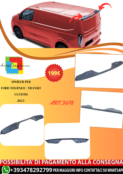 💫ART.3678 Spoiler con primer per Ford Tourneo / Transit Custom 2023+💫