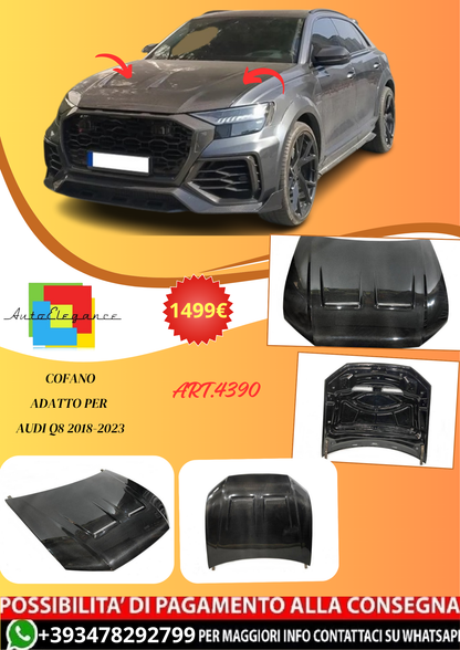 💫ART.4390 Cofano (In Carbonio) adatto per Audi Q8 2018-2023💫