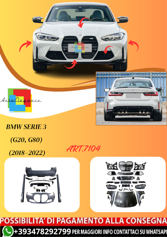 💫ART.7104 Bodykit per BMW Serie 3 (G20, G80) (2018–2022) M3-Look💫