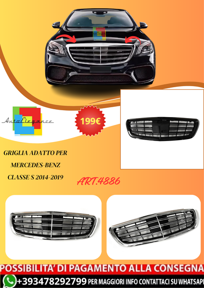 💫ART.4886 Griglia adatto per Mercedes-Benz Classe S 2014-2019💫