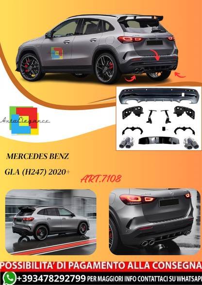 💫ART.7108 Diffusore + Termali GLA45 AMG Look - Mercedes GLA (H247) 2020+💫