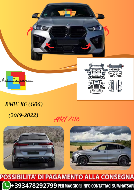 💫ART.7116 Bodykit X6M LCI per BMW X6 (G06) (2019-2022)💫