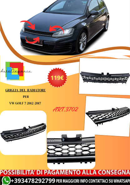💫ART.3702 Griglia del radiatore per VW Golf 7 2012-2017 anche GTD💫
