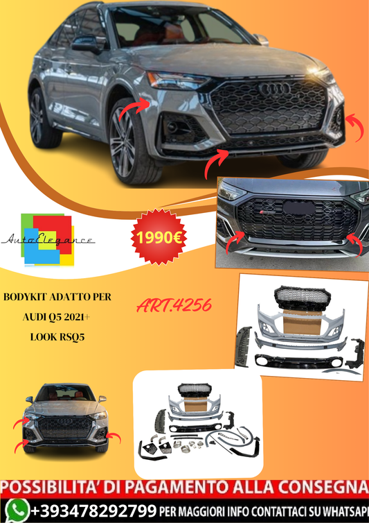 💫ART.4256 Bodykit adatto per Audi Q5 2021+ Look RSQ5💫