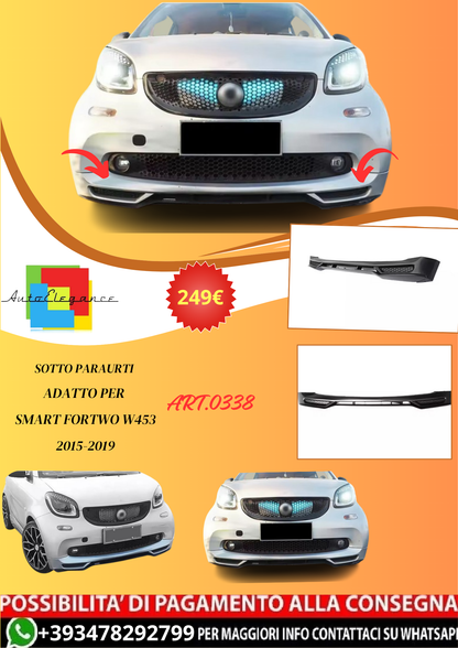 💫art. 0338 Sotto Paraurti adatto per Smart Fortwo W453 2015-2019💫