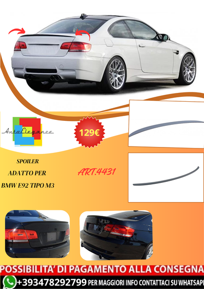 💫ART.4431 Spoiler adatto per BMW E92 Tipo M3💫