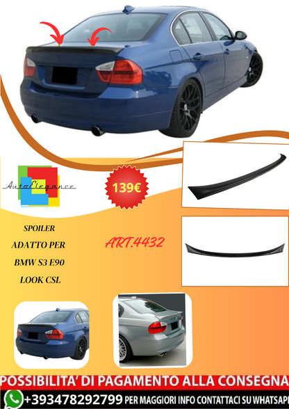 💫ART.4432 Spoiler adatto per BMW S3 E90 Look CSL💫