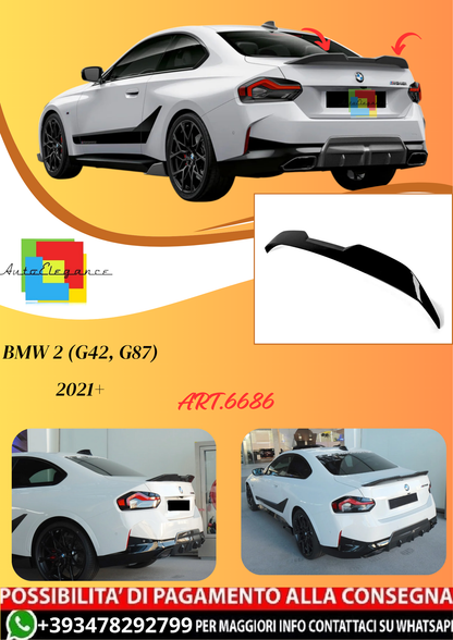 💫ART.6686 Spoiler Posteriore M Performance Look per BMW 2 (G42, G87) 2021+💫