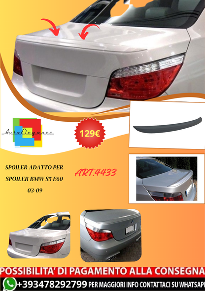 💫ART.4433 Spoiler adatto per BMW S5 E60 03-09💫