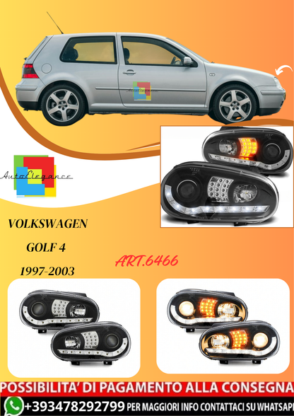 💫ART.6466 FARI DAYLIGHT NERI per VW GOLF 4 1997-2003💫