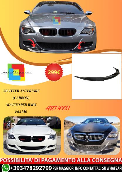💫ART.4931 Splitter (Carbon) adatto per BMW E63 M6💫