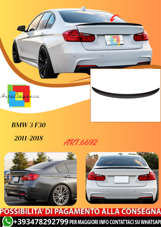 💫ART.6692 Spoiler Posteriore M Performance Look per BMW 3 2011-2018💫