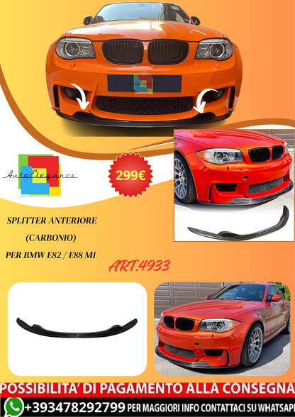 💫ART.4933 Splitter (Carbonio) per BMW E82 / E88 M1💫