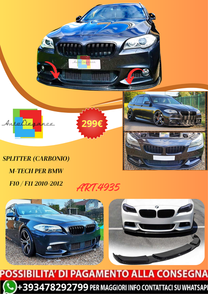 💫ART.4935 Splitter (Carbonio) M-Tech per BMW F10 / F11 2010-2012💫