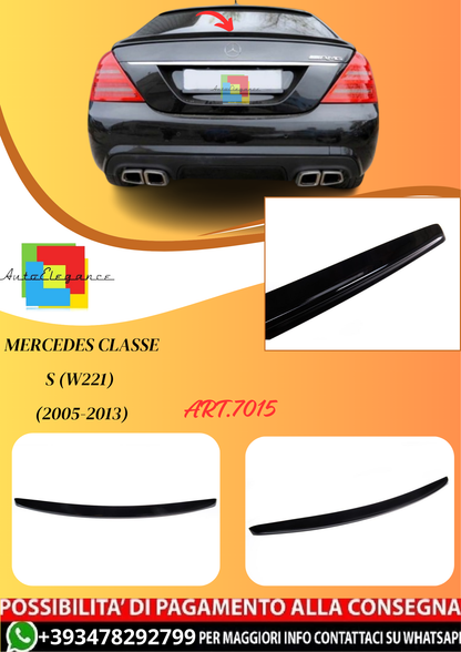 💫ART.7015 Spoiler Posteriore AMG Look per Mercedes Classe S (W221) (2005-2013)💫