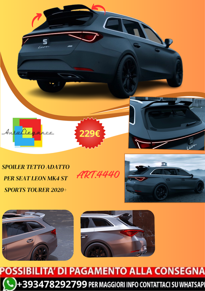 💫ART.4440 Spoiler Tetto adatto per Seat Leon MK4 ST Sports Tourer 2020+💫