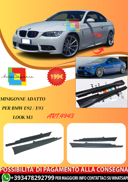💫ART.4943 Minigonne adatto per BMW E92 / E93 Look M3💫