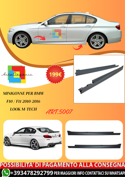 💫ART.5007 Minigonne per BMW F10 / F11 2010-2016 Look M-Tech💫
