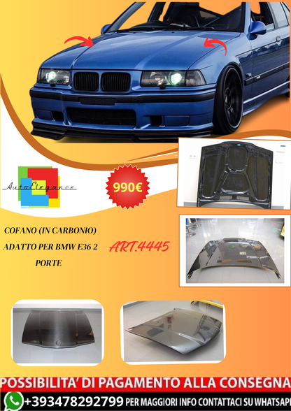 💫ART.4445 Cofano (In Carbonio) adatto per BMW E36 2P. S/T💫