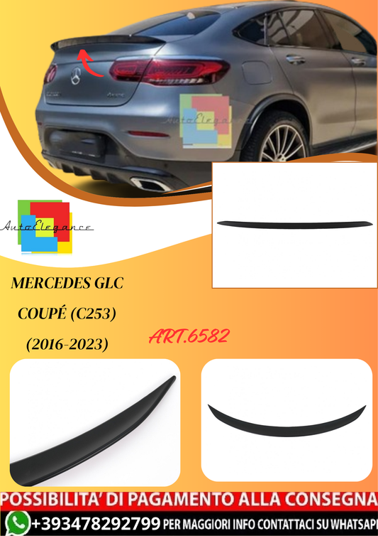 💫ART.6582 Spoiler Posteriore nero lucido per Mercedes GLC Coupé (C253) (2016-2023)💫