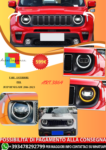 💫ART.3864 Fari anteriori per Jeep Renegade 2016-2023💫