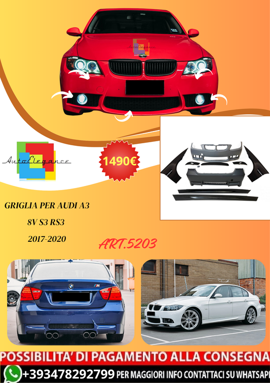 💫ART.5203 Bodykit adatto per BMW E90 05-08 Look M3💫