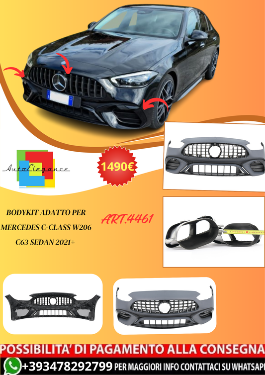 💫ART.4461 Bodykit adatto per Mercedes C-Class W206 C63 Sedan 2021+💫