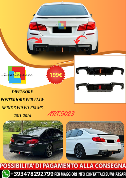 💫ART.5023 Diffusore Posteriore per BMW Serie 5 F10 F11 F18 M5 2011-2016💫
