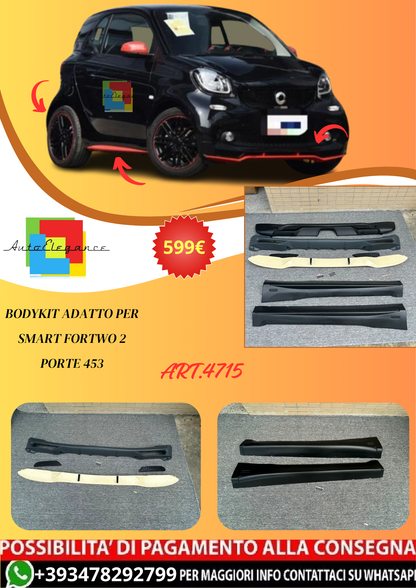 💫ART.4715 Bodykit adatto per Smart Fortwo 2 Porte 453💫