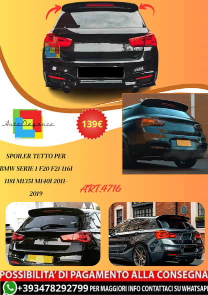 💫ART.4716 Spoiler Tetto per BMW 1 Series F20 F21 118i M135i M140i 2011-2018💫
