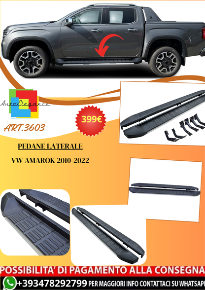 💫ART.3603 Pedane laterale in alluminio, look OE, adatte per VW Amarok 10-22💫