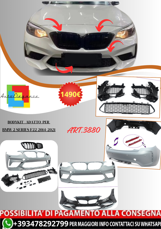 💫ART.3880 Bodykit adatto per BMW 2 Series F22 2014-2021💫
