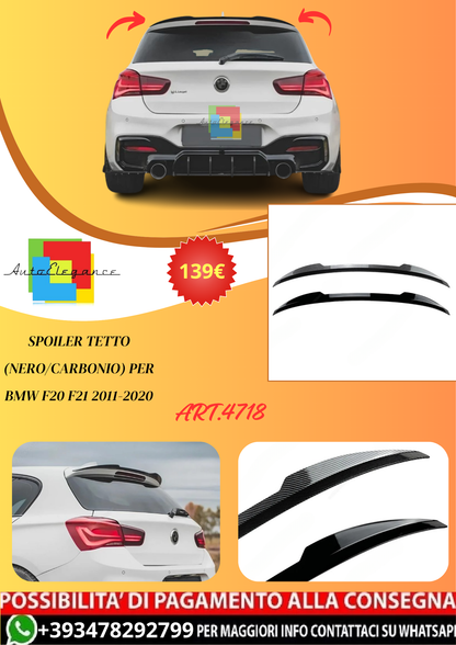 💫ART.4718 Spoiler Tetto per BMW F20 F21 2011-2020💫