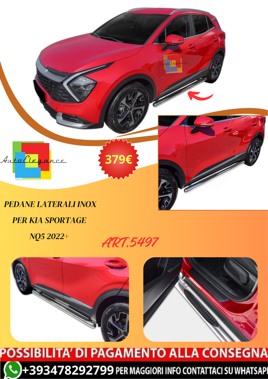💫ART.5497 Pedane Laterali Inox per Kia Sportage NQ5 2022+ 💫
