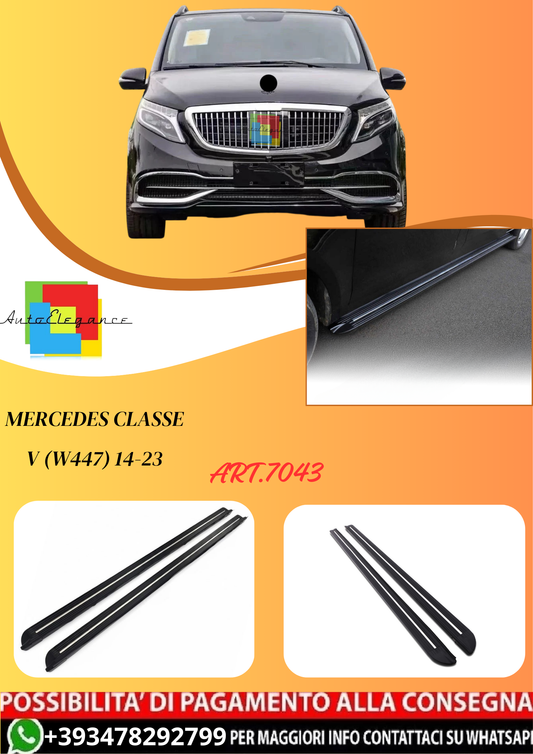 💫ART.7043 Pedane Laterali in Alluminio per Mercedes Classe V (W447) 14-23💫