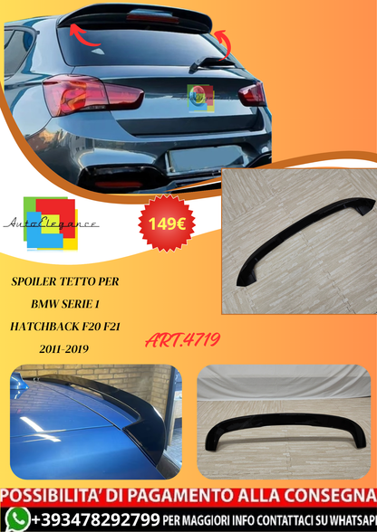 💫ART.4719 Spoiler Tetto per BMW Serie 1 Hatchback F20 F21 2011-2019💫