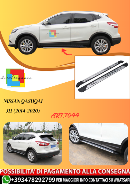 💫ART.7044 Pedane Laterali in Alluminio per Nissan Qashqai J11 (2014-2020)💫