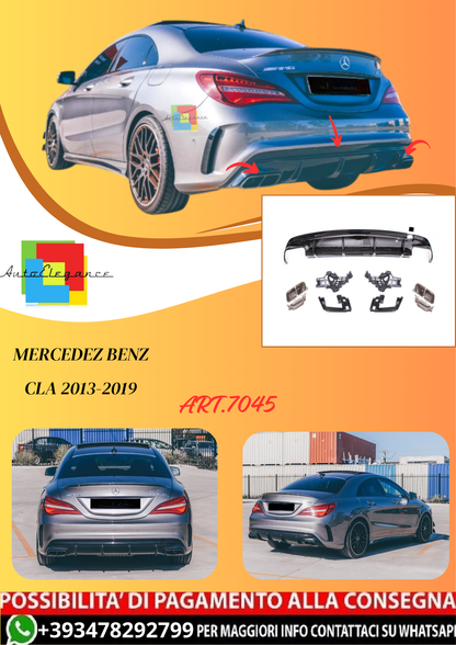 💫ART.7045 Diffusore + Terminali CLA45 AMG Look per CLA 2013-2019💫