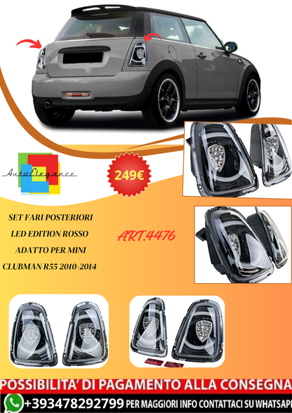 💫ART.4476 Set Fari Posteriori LED Edition Rosso per Mini Clubman R55 10-14💫
