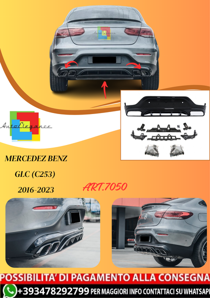 💫ART.7050 Diffusore + Terminali GLC63 AMG Look per GLC (C253) 2016-2023💫