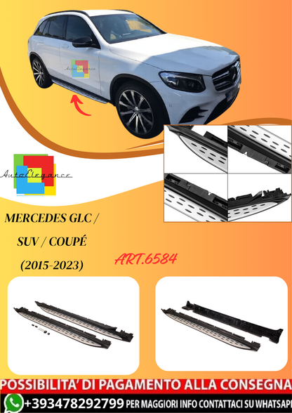 💫ART.6584 Pedane Laterali in alluminio per Mercedes GLC / SUV / Coupé 15-23💫