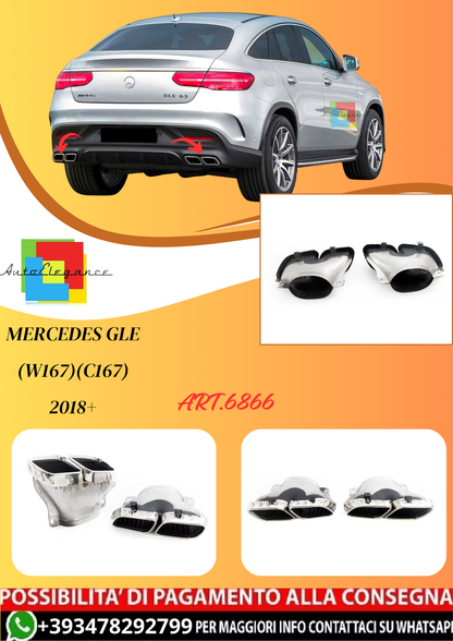 💫ART.6866 Terminali di scarico GLE63 AMG Look per GLE (W167)(C167) 2018+💫