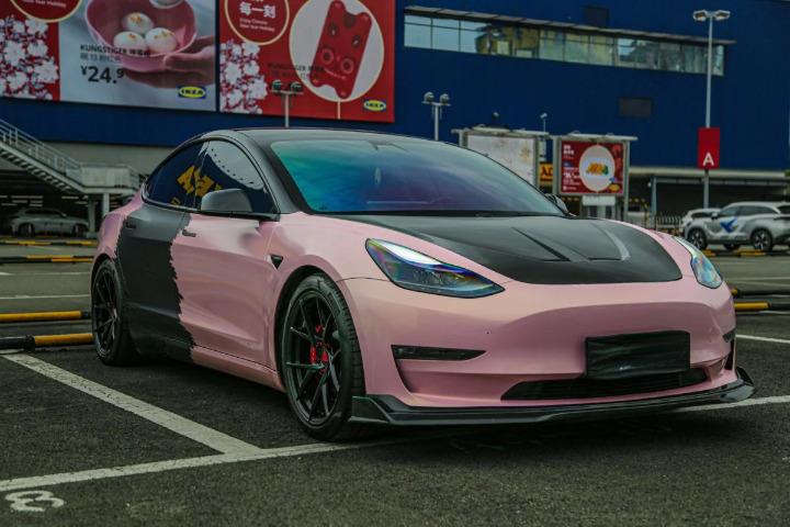 🔥Cofano in alluminio adatto per Tesla Model 3 (2019-2022) Turbo Design🔥