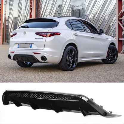 ⭐ DIFFUSORE POSTERIORE APPROCCIO POSTERIORE PER ALFA ROMEO STELVIO NERO LUCIDO ⭐