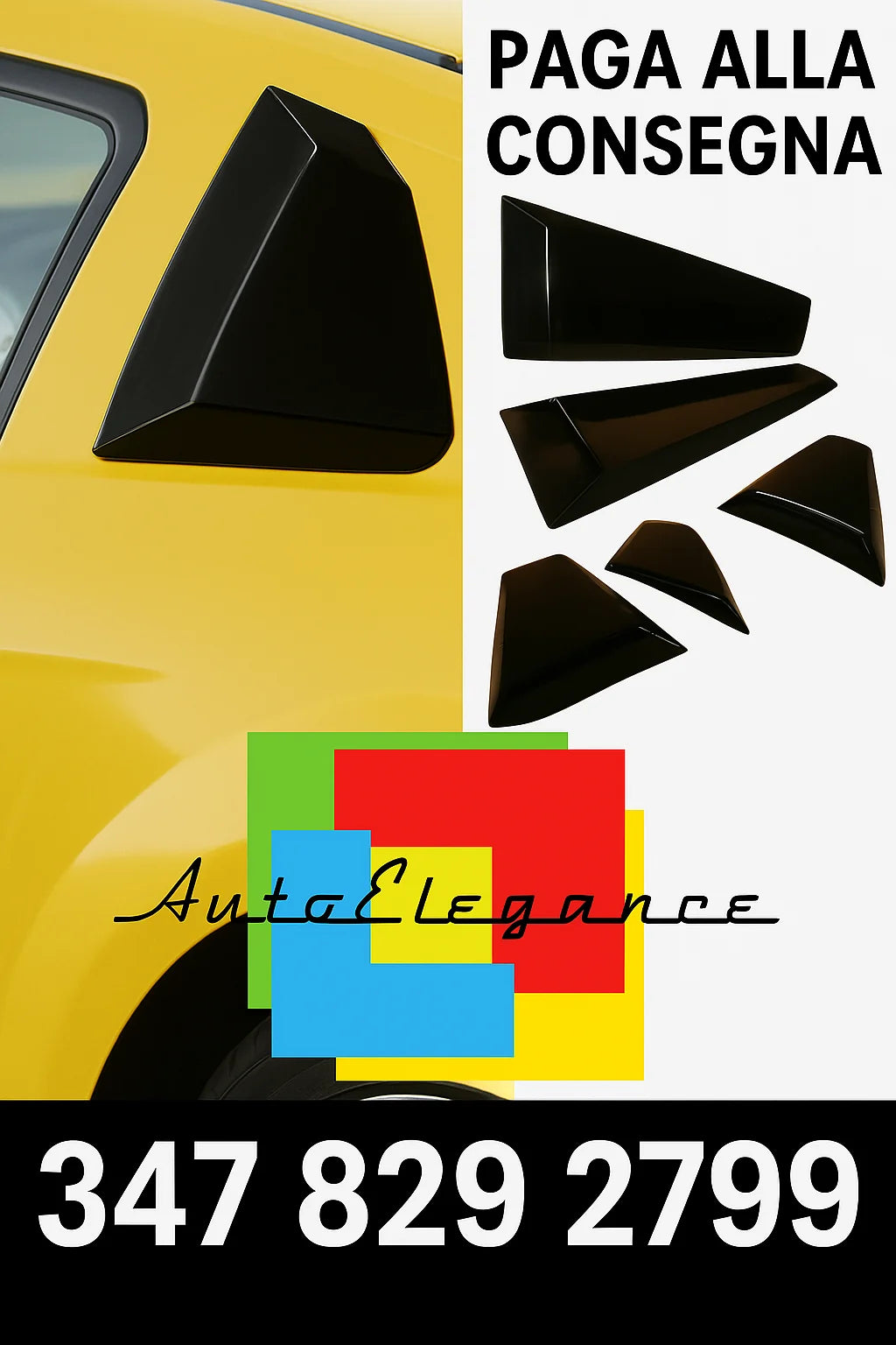 ✌️😎FINESTRINI LATERALI Adatto per FORD Mustang 2004-2014 VERSIONE 2😎✌️